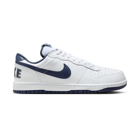 MEN'S NIKE 355152 140 BIG NIKE LOW WHITE/NAVY Men’s size 13 - Picture 2 of 5
